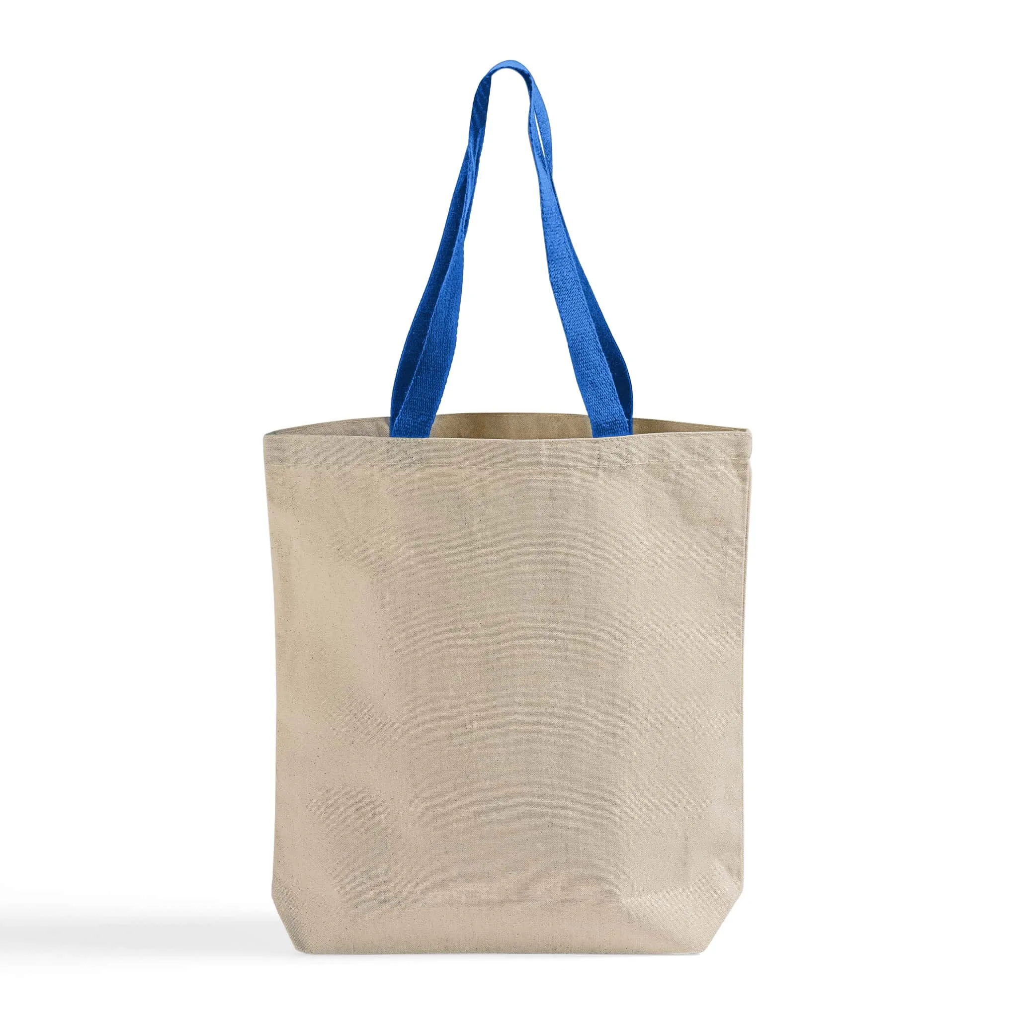 100% Cotton Canvas Tote Bags with Color Handles - TG244