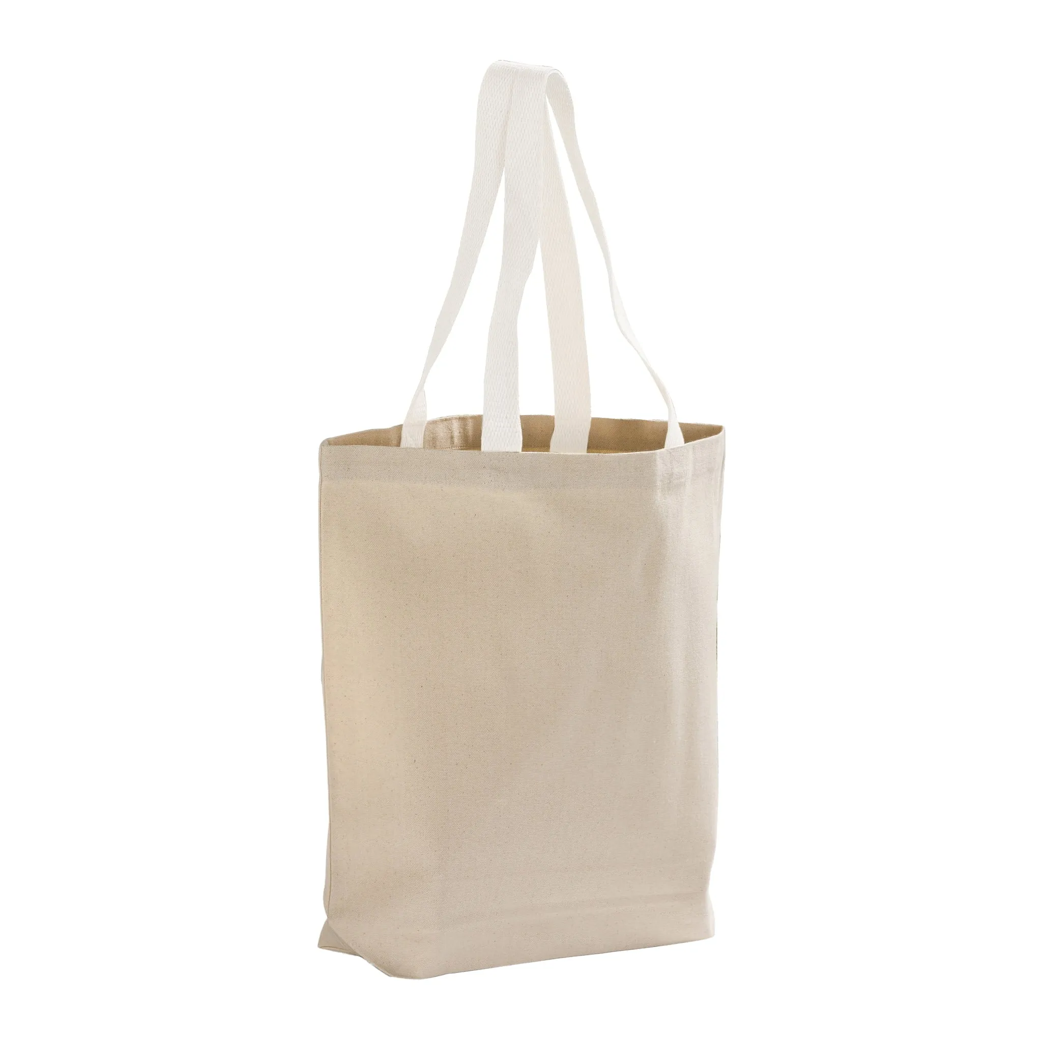 100% Cotton Canvas Tote Bags with Color Handles - TG244