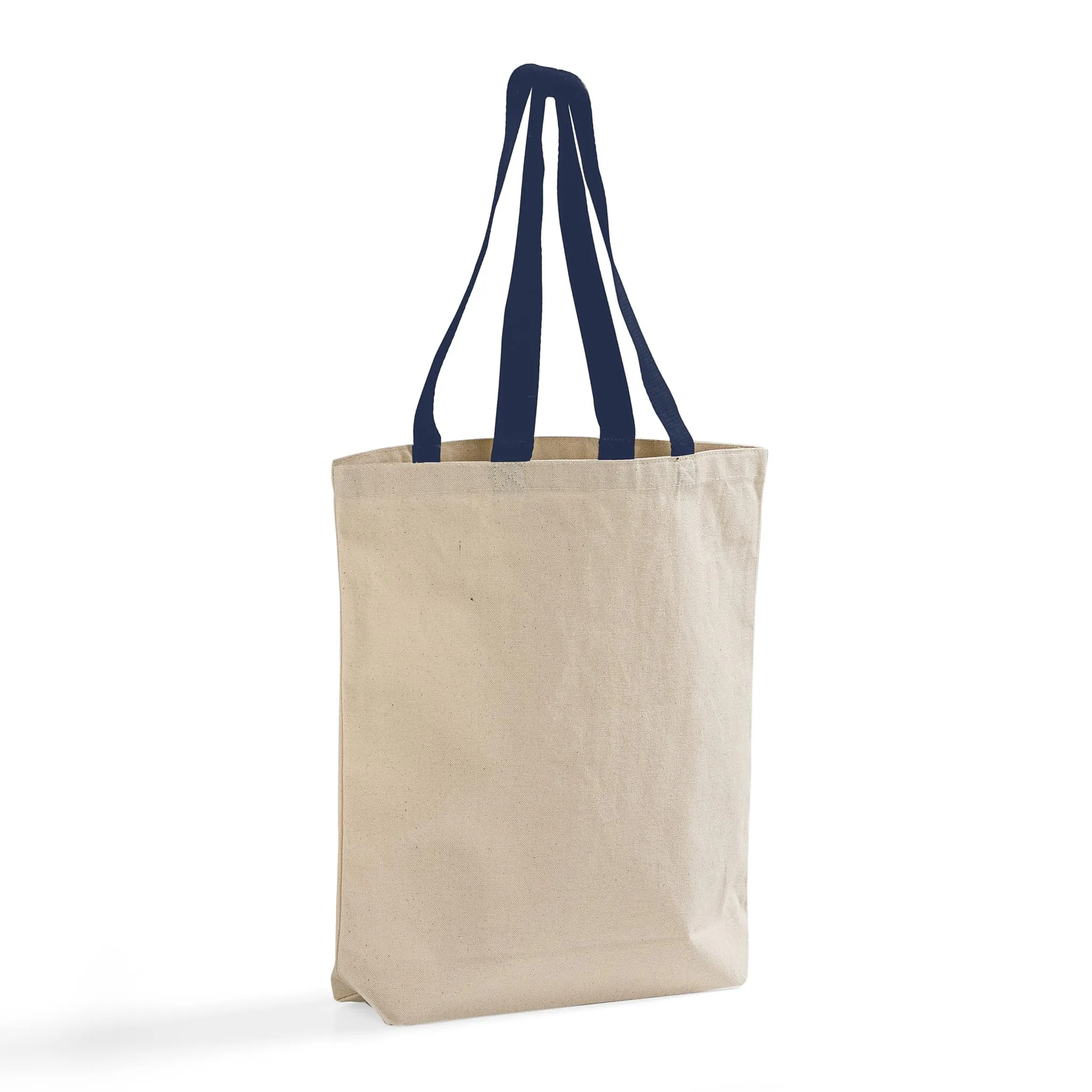 100% Cotton Canvas Tote Bags with Color Handles - TG244