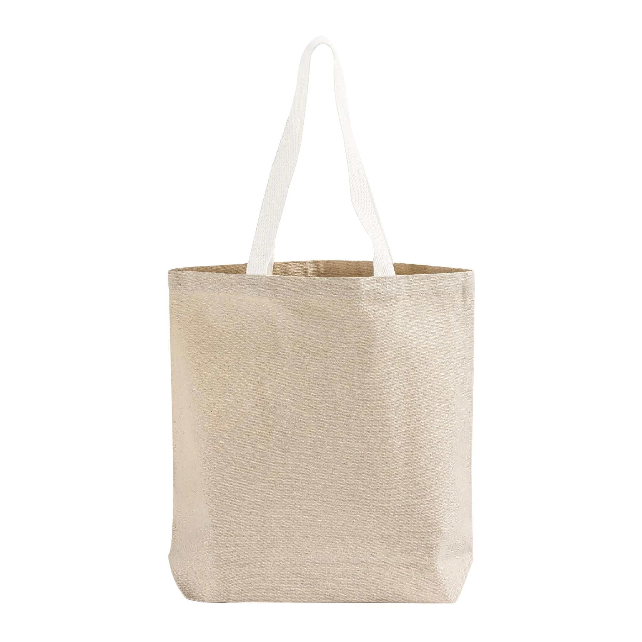 100% Cotton Canvas Tote Bags with Color Handles - TG244