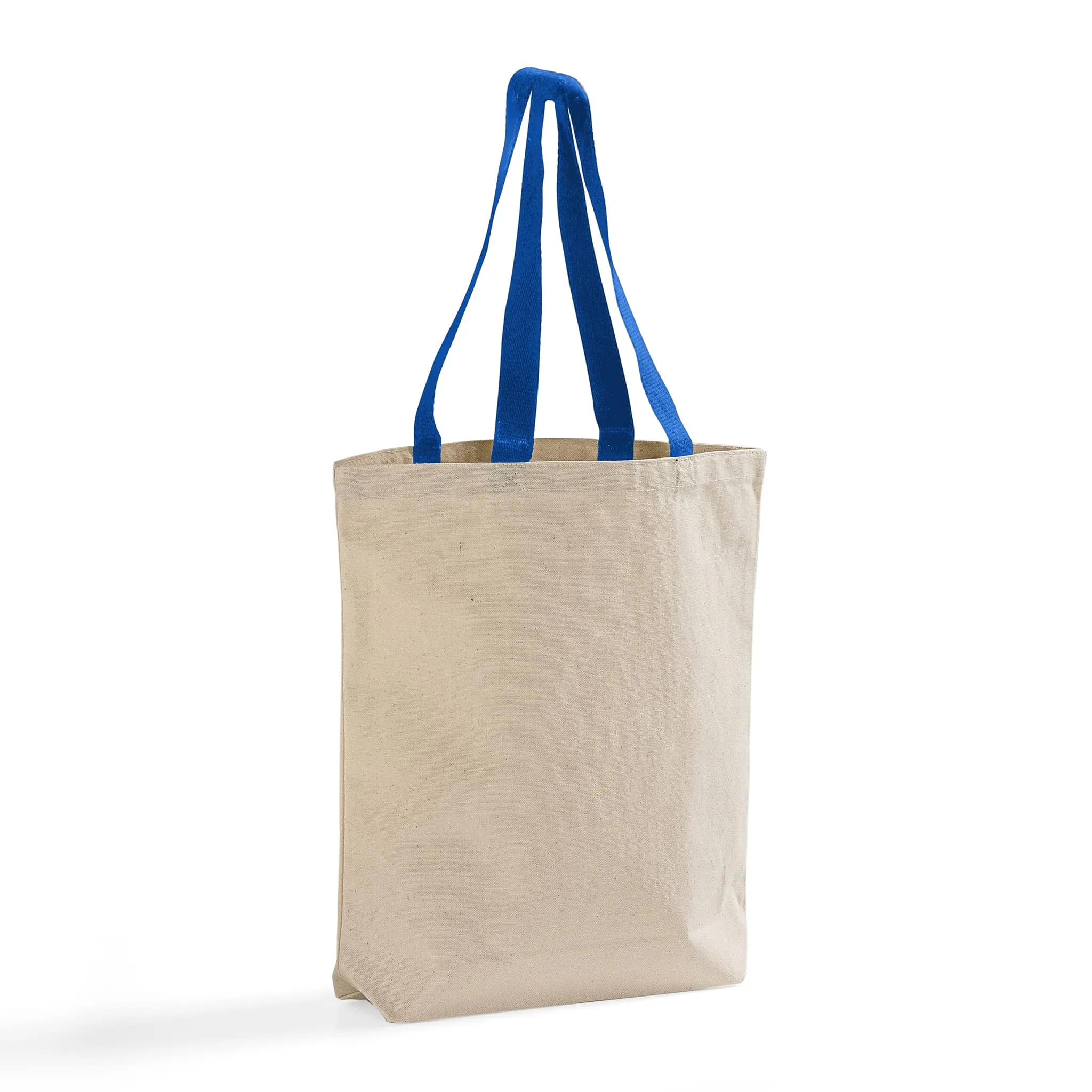 100% Cotton Canvas Tote Bags with Color Handles - TG244