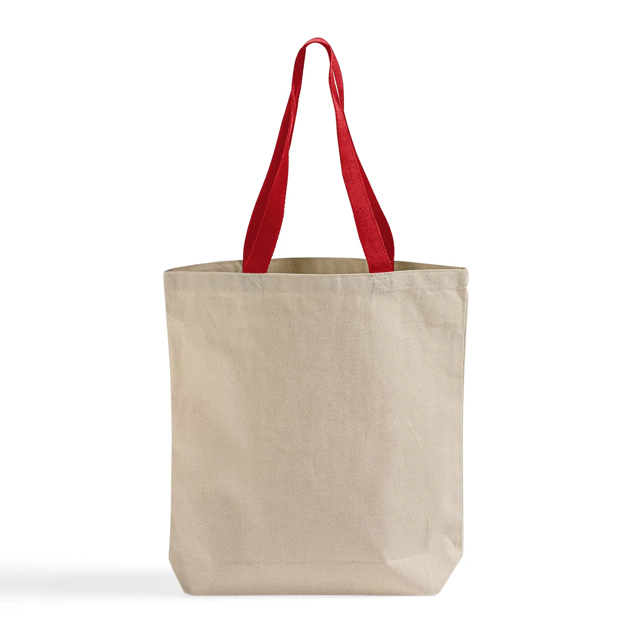 100% Cotton Canvas Tote Bags with Color Handles - TG244
