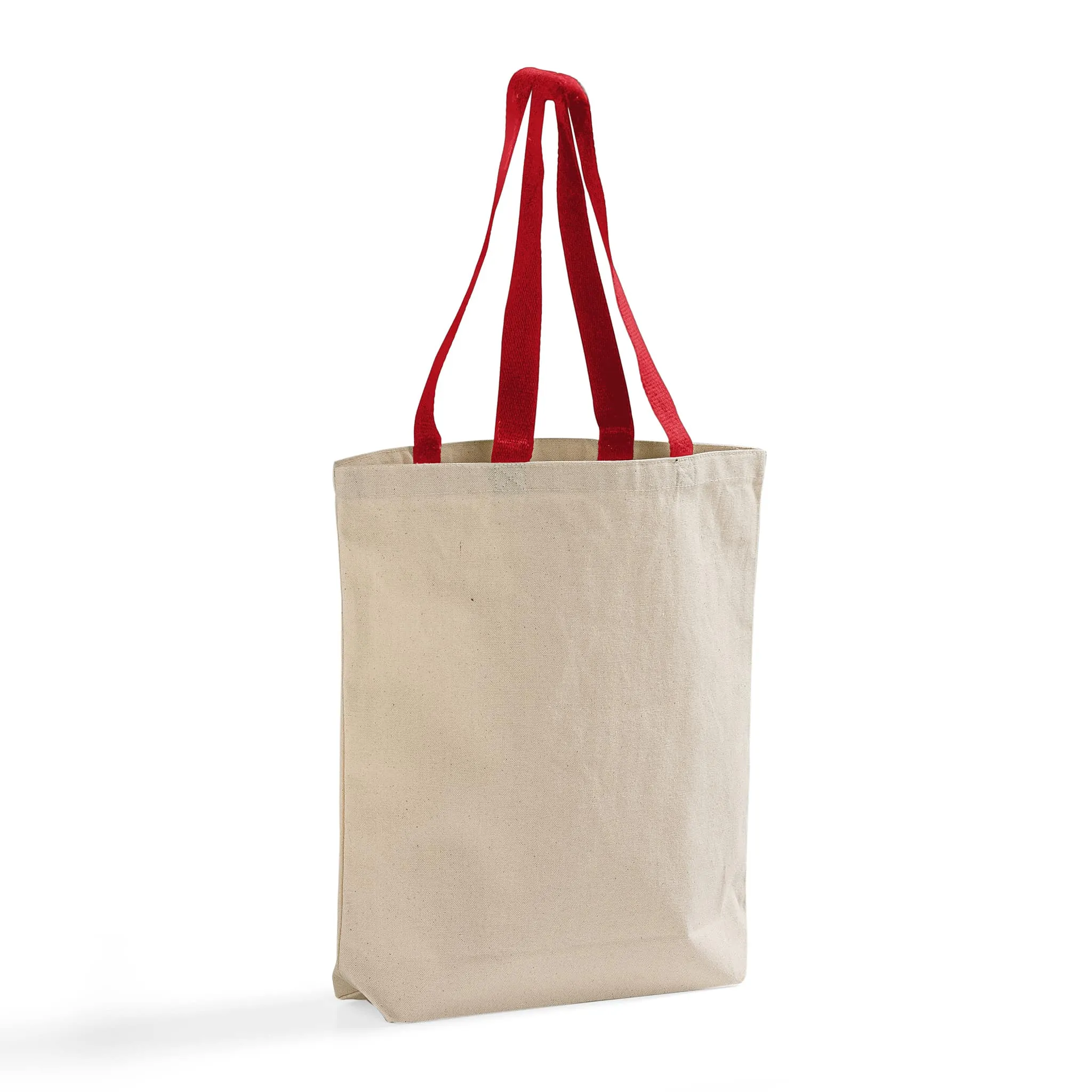 100% Cotton Canvas Tote Bags with Color Handles - TG244