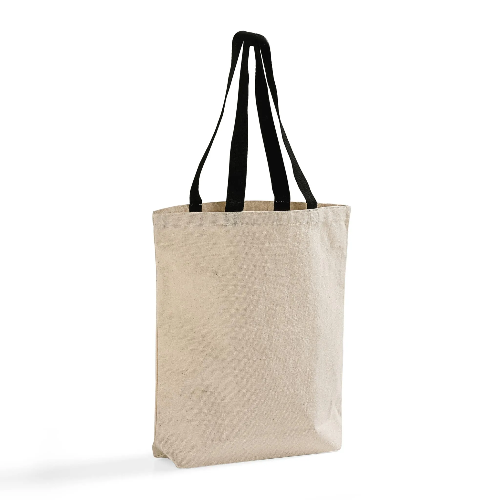 100% Cotton Canvas Tote Bags with Color Handles - TG244
