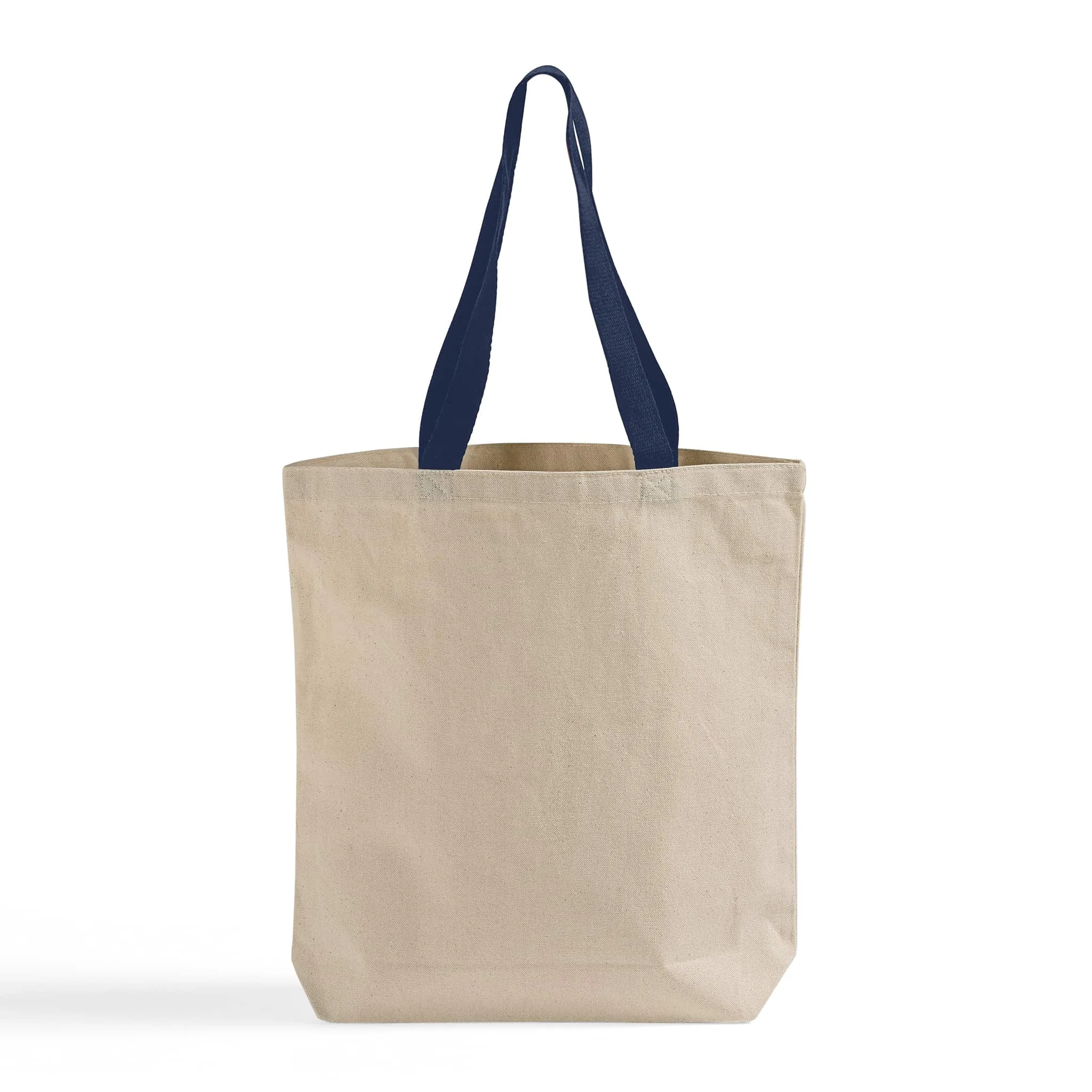 100% Cotton Canvas Tote Bags with Color Handles - TG244