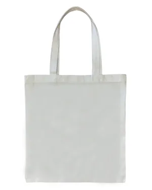 12 ct Sublimation 100% Polyester Canvas Tote Bags White - By Dozen