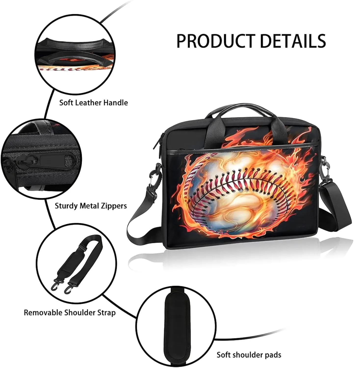 13-15 Inch Sports Baseball Handy Laptop Bag Sports Sports Shoulder Laptop Bag For Work, School, Travel And More