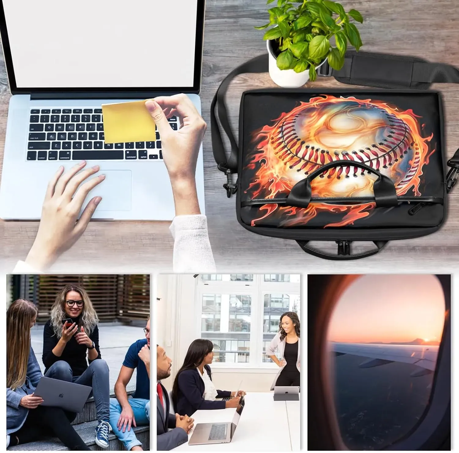 13-15 Inch Sports Baseball Handy Laptop Bag Sports Sports Shoulder Laptop Bag For Work, School, Travel And More