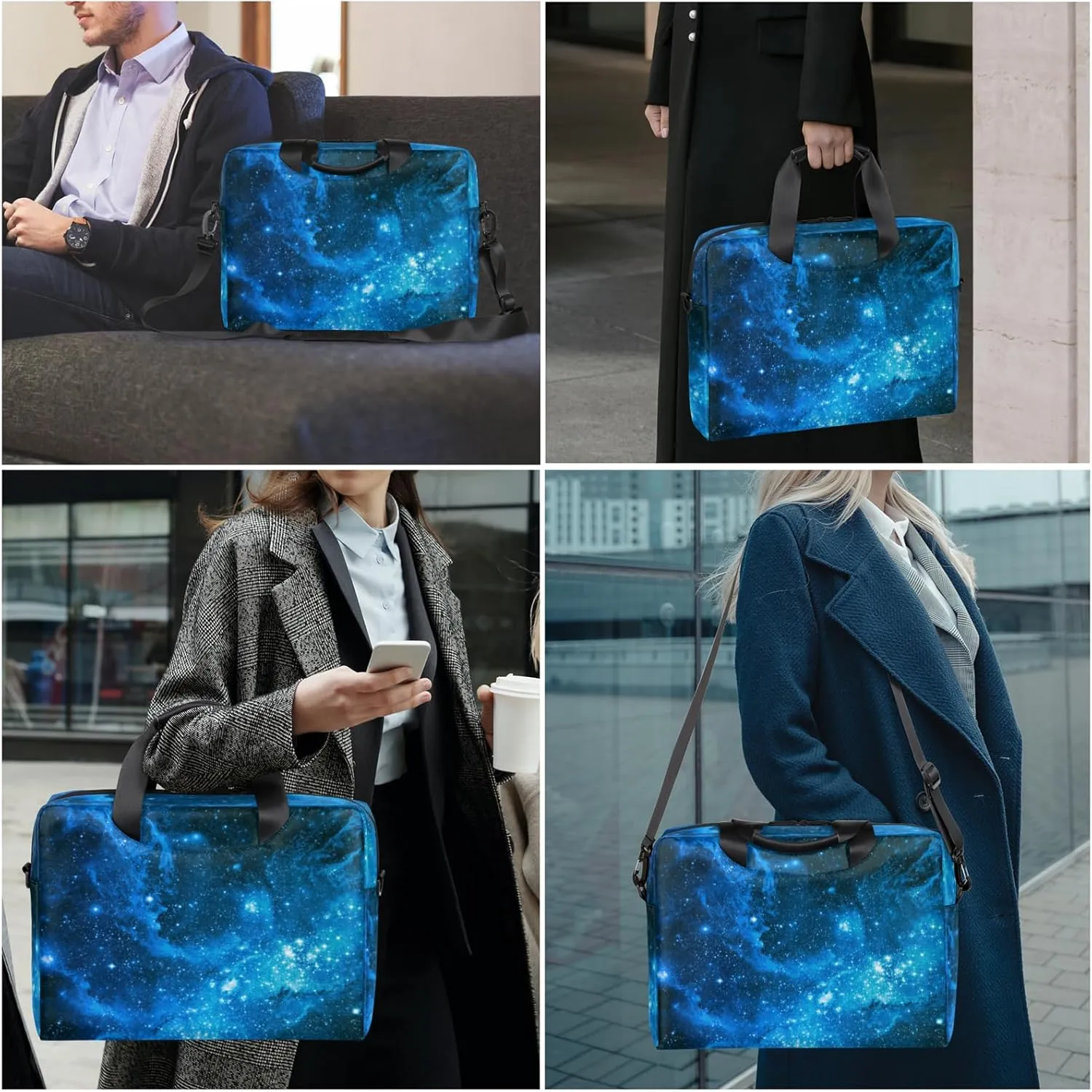 14 15 15.6 inch Laptop Briefcase Shoulder Travel Laptop Sleeve Case Work Computer Cover Carrying Bag