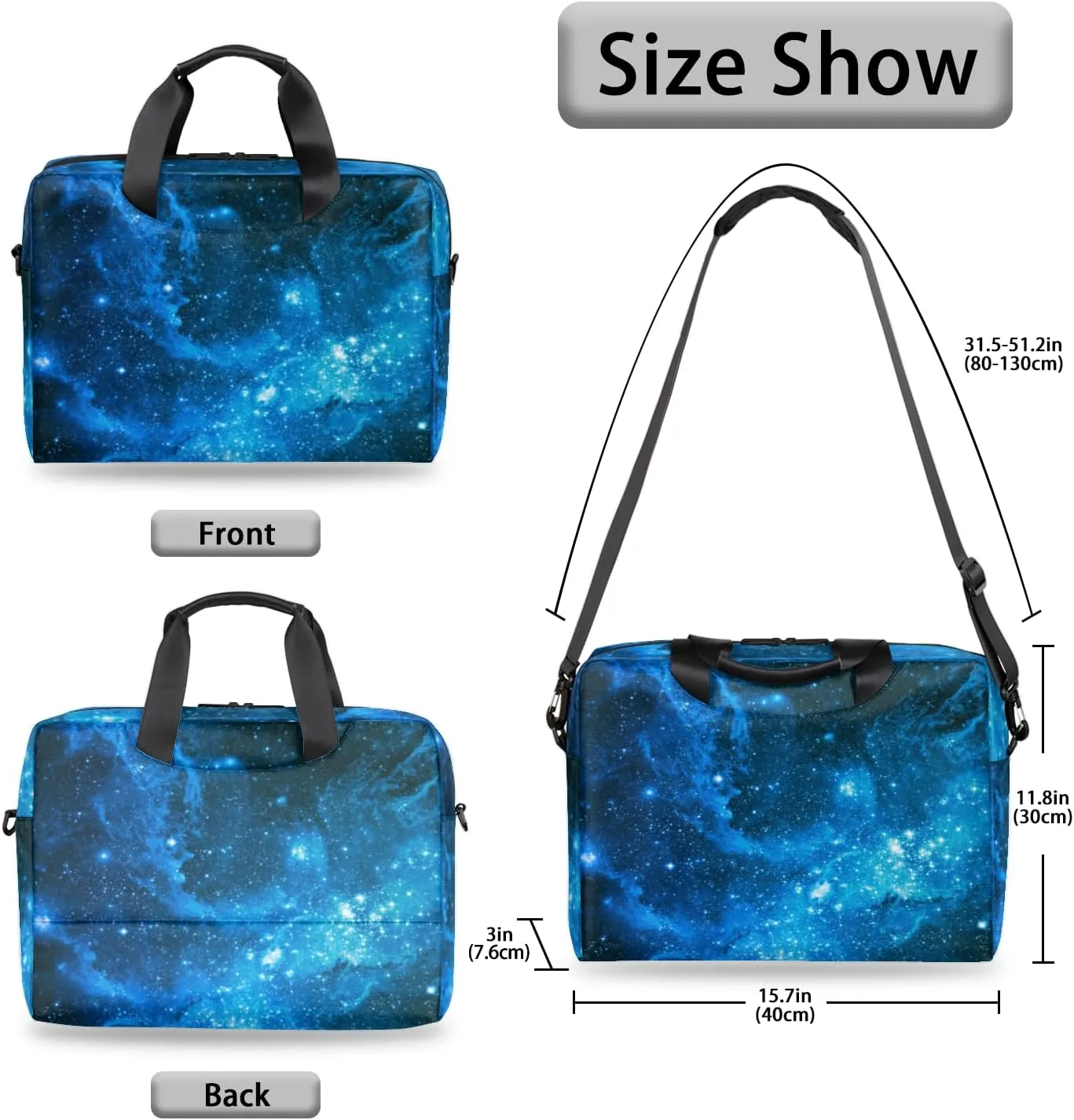14 15 15.6 inch Laptop Briefcase Shoulder Travel Laptop Sleeve Case Work Computer Cover Carrying Bag