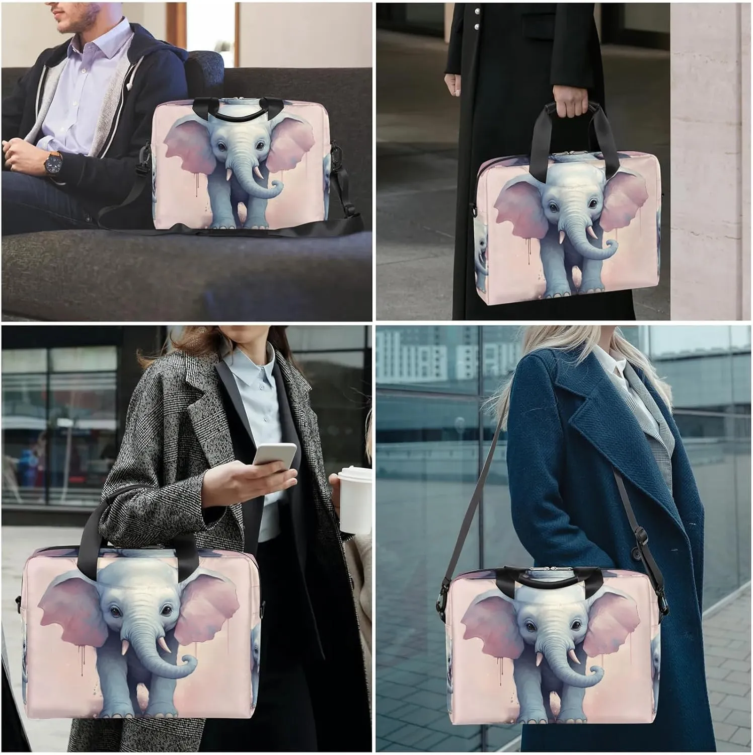 15.7 Inch Laptop Bag Computer Bag for Women Men Laptop Carrying Case with Adjustable Shoulder Strap