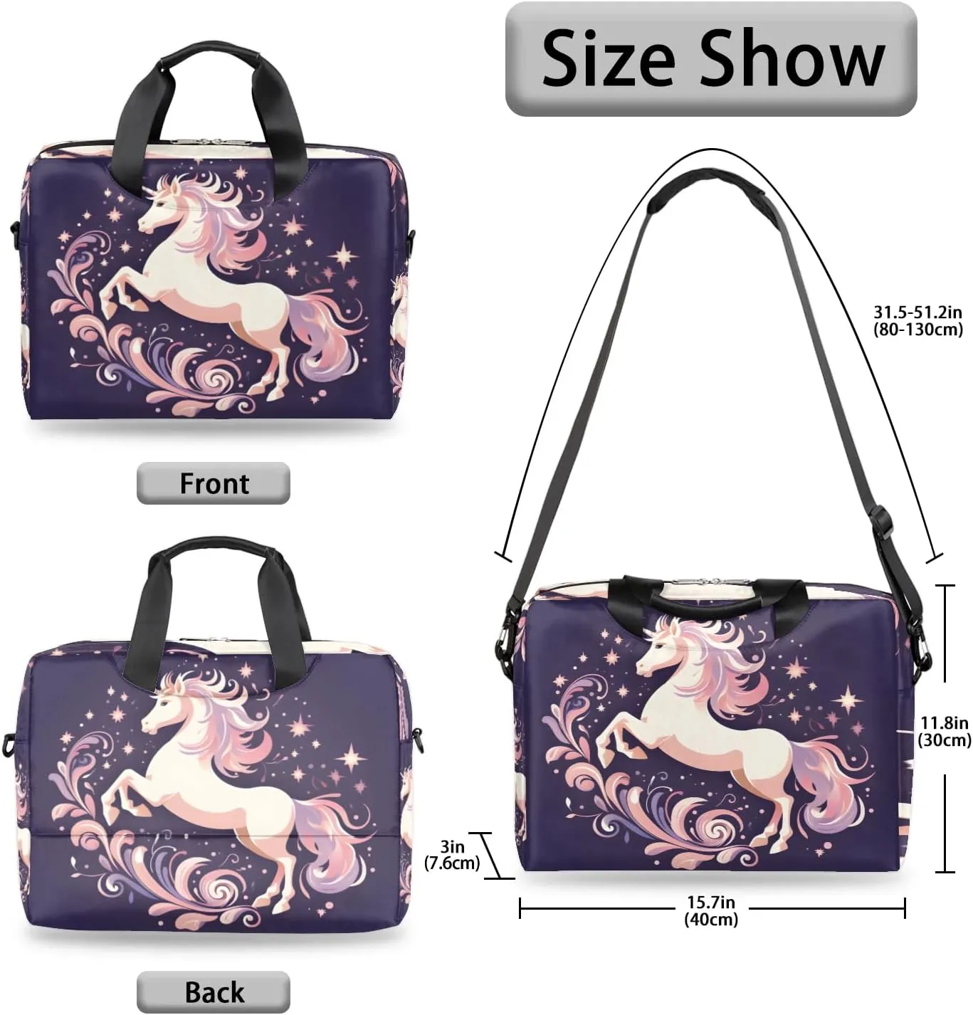 15.7 Inch Laptop Bag Computer Bag for Women Men Laptop Carrying Case with Adjustable Shoulder Strap