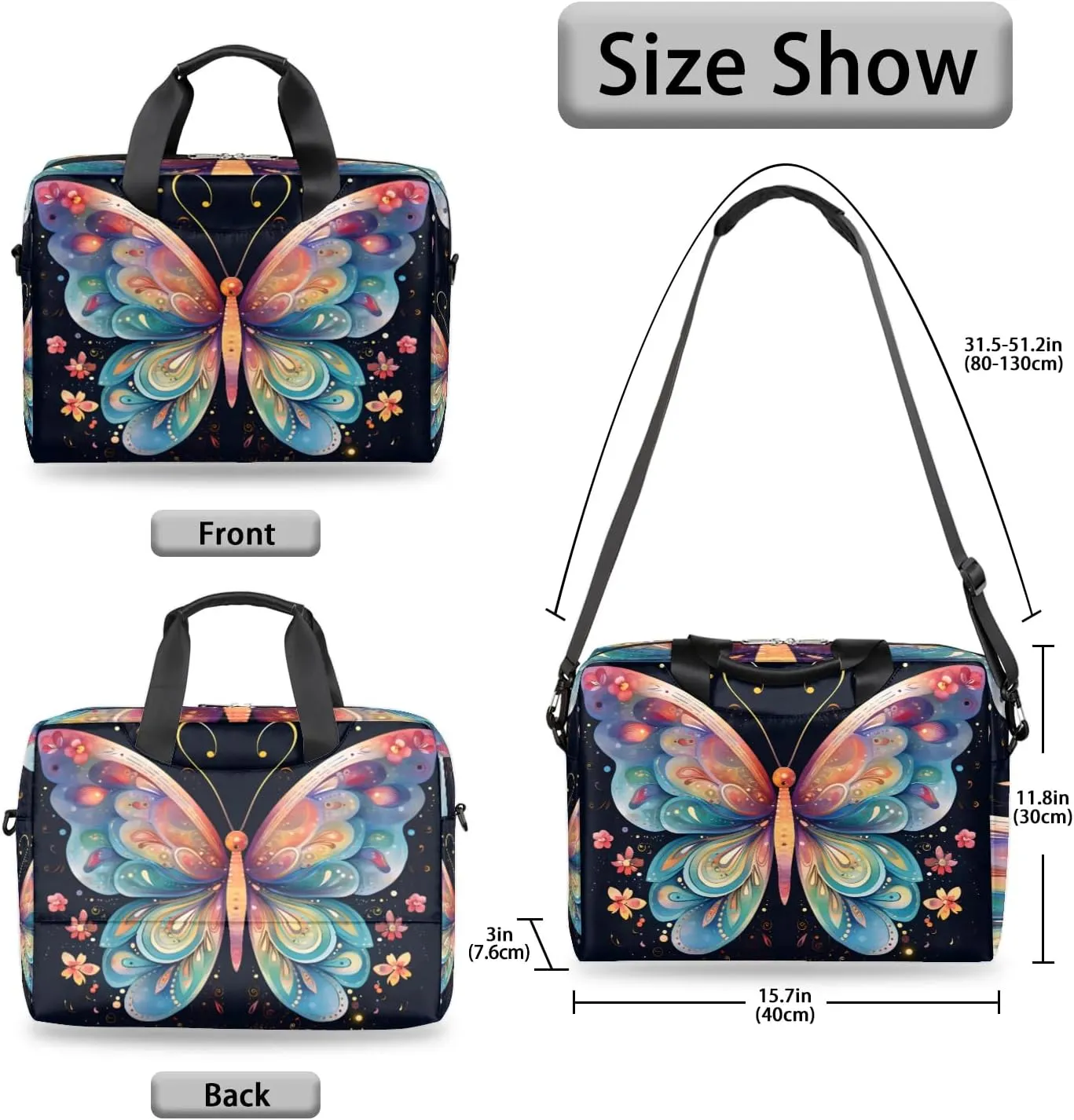 15.7 Inch Laptop Bag Computer Bag for Women Men Laptop Carrying Case with Adjustable Shoulder Strap