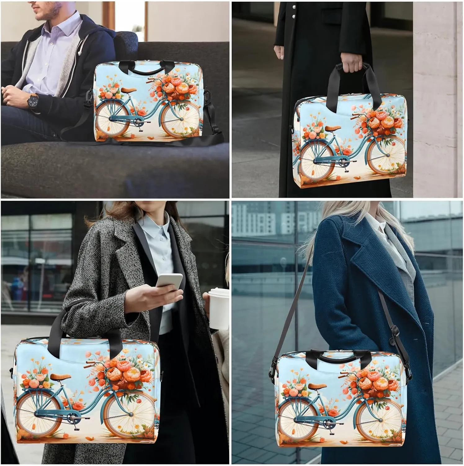 15.7 Inch Laptop Bag Computer Bag for Women Men Laptop Carrying Case with Adjustable Shoulder Strap