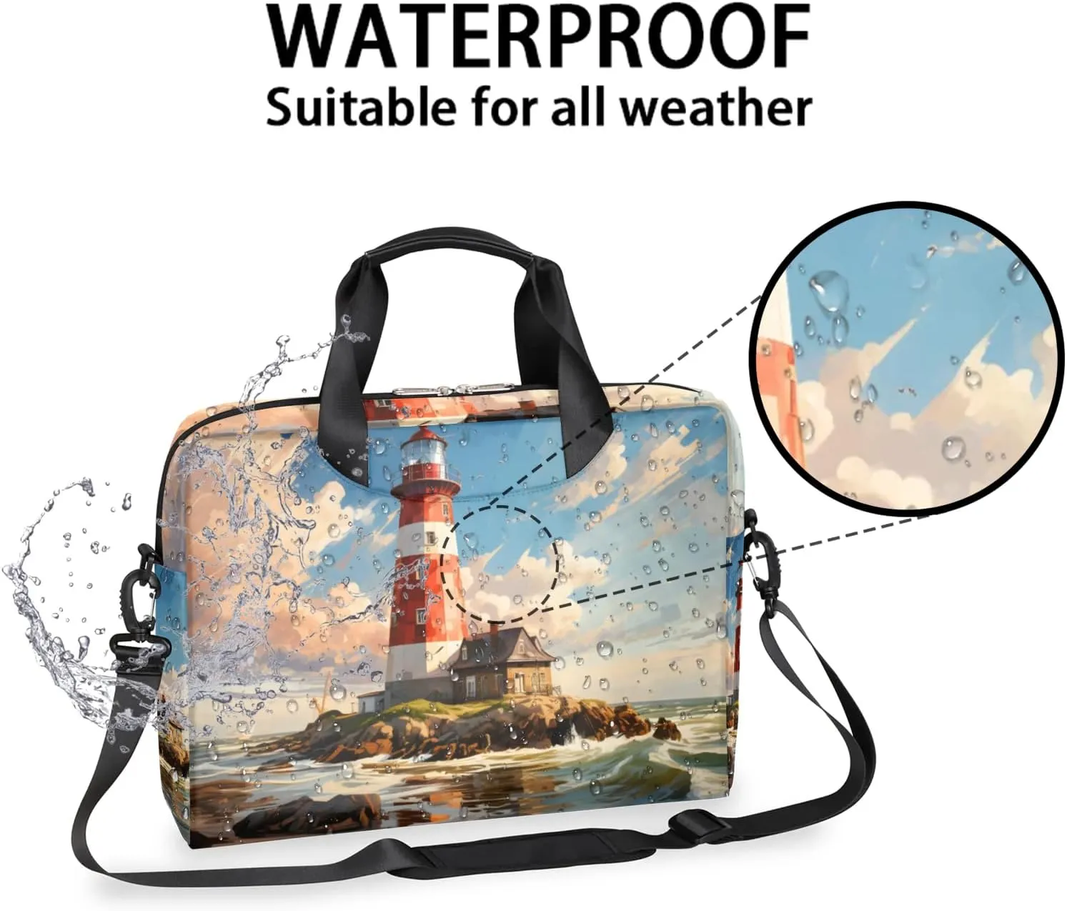 15.7 Inch Laptop Bag Computer Bag for Women Men Laptop Carrying Case with Adjustable Shoulder Strap