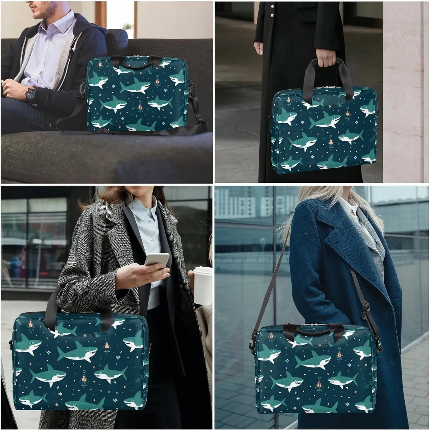 15.7 Inch Laptop Bag Computer Bag for Women Men Laptop Carrying Case with Adjustable Shoulder Strap