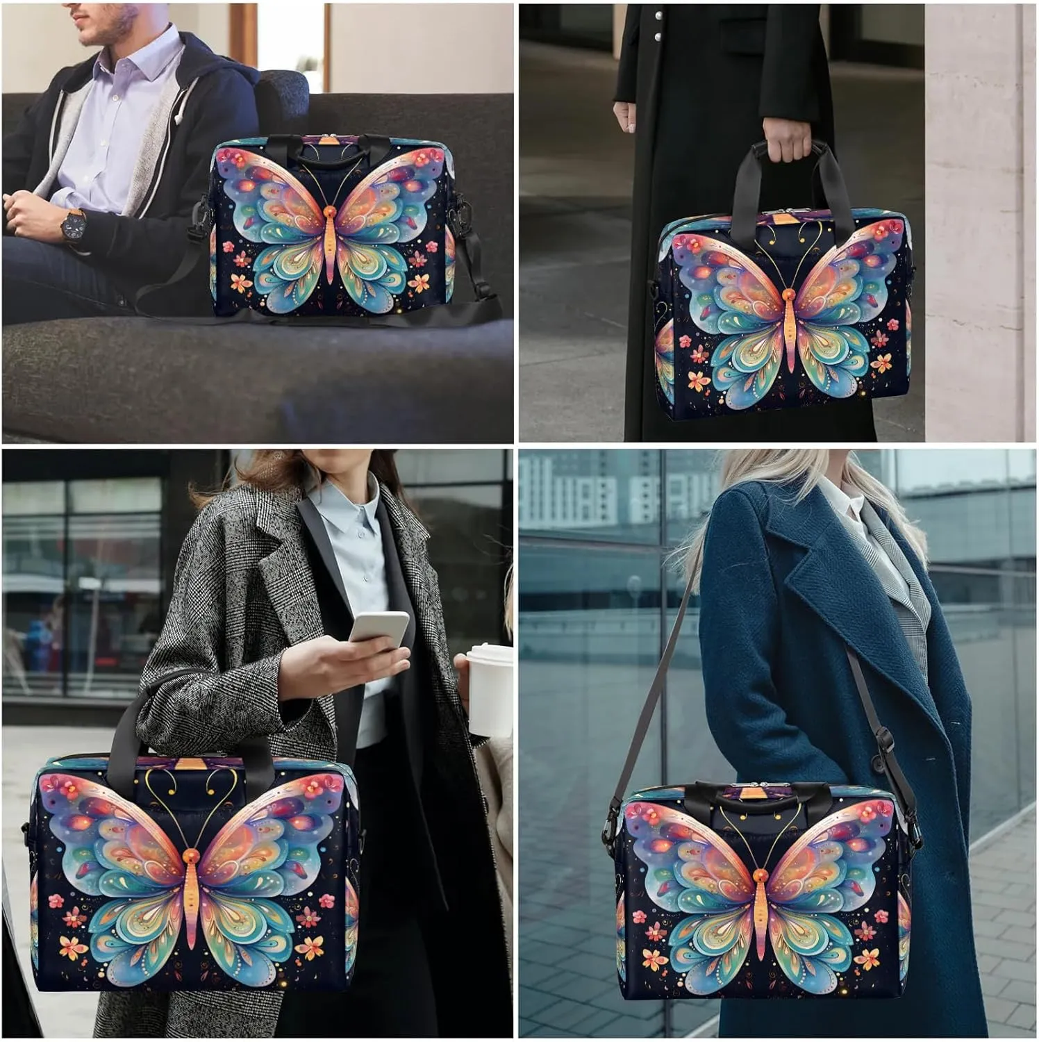 15.7 Inch Laptop Bag Computer Bag for Women Men Laptop Carrying Case with Adjustable Shoulder Strap