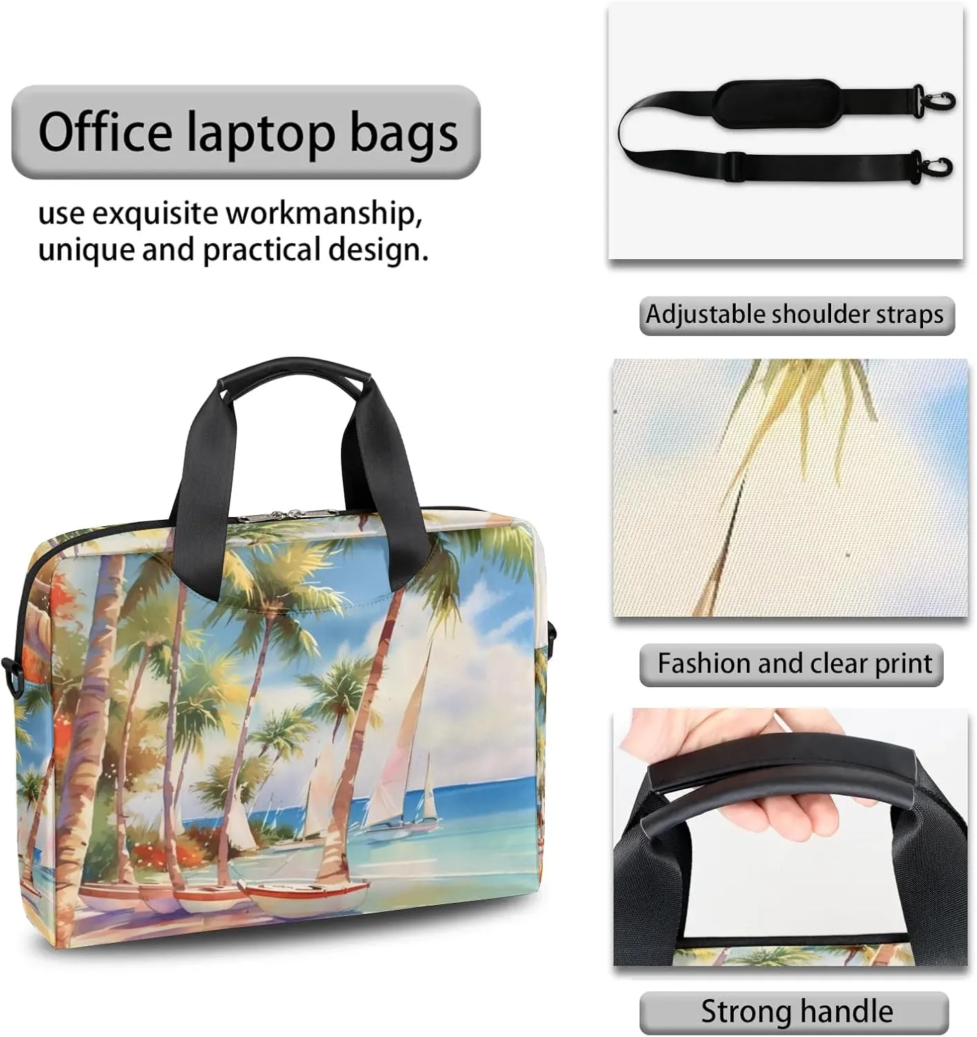 15.7 Inch Laptop Bag Computer Bag for Women Men Laptop Carrying Case with Adjustable Shoulder Strap
