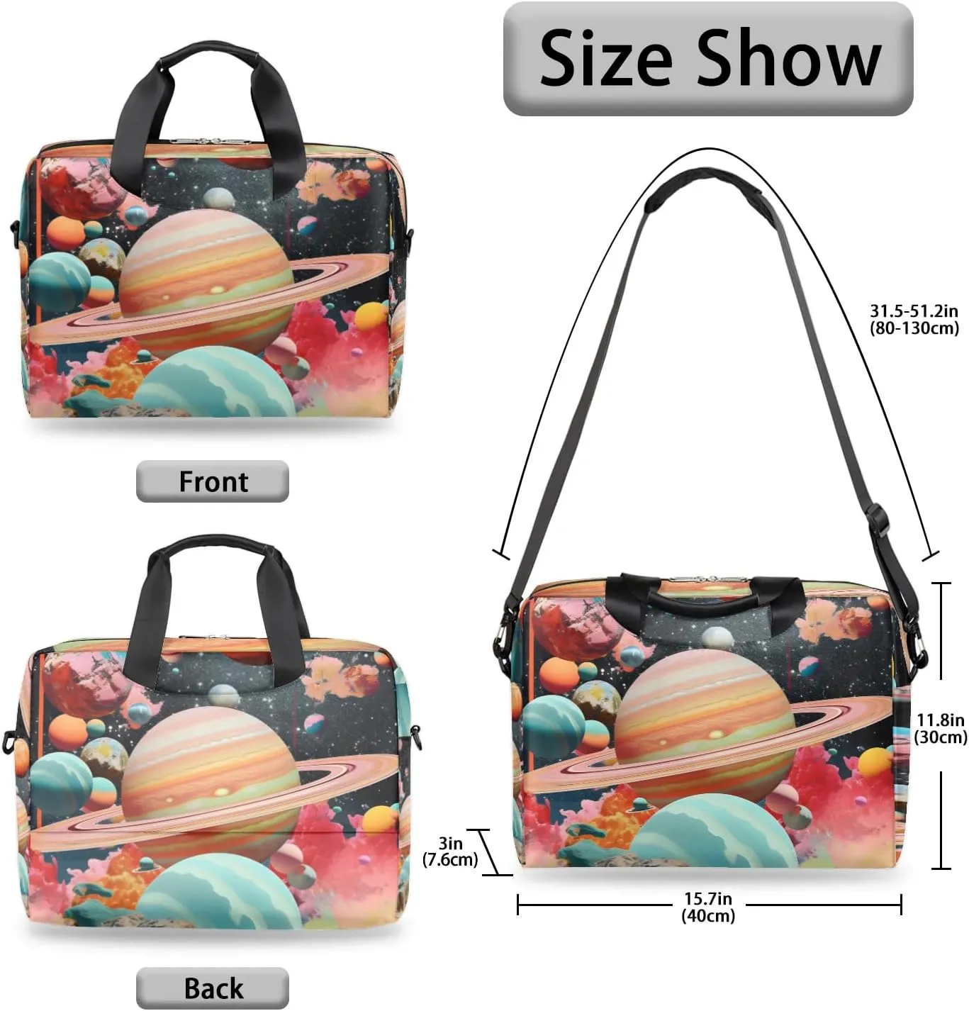 15.7 Inch Laptop Bag Computer Bag for Women Men Laptop Carrying Case with Adjustable Shoulder Strap
