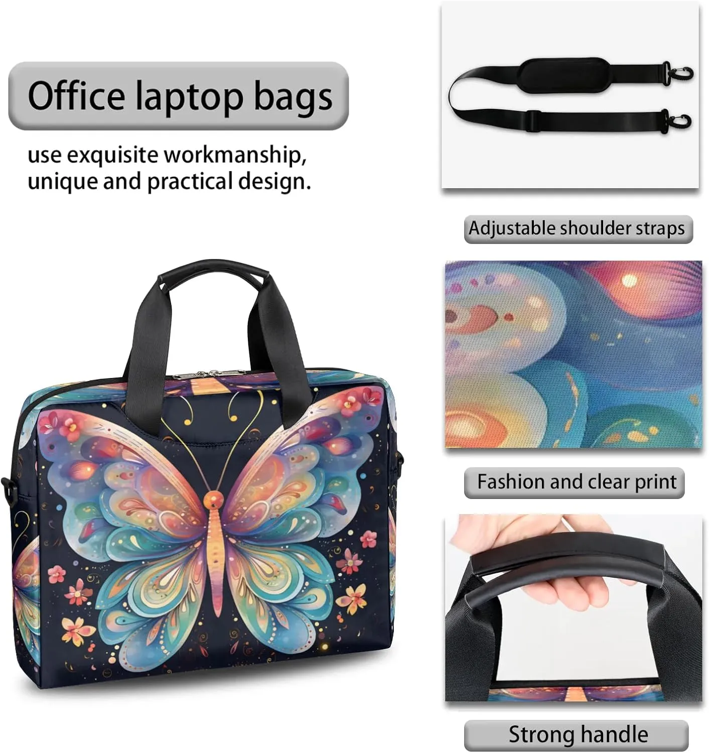 15.7 Inch Laptop Bag Computer Bag for Women Men Laptop Carrying Case with Adjustable Shoulder Strap