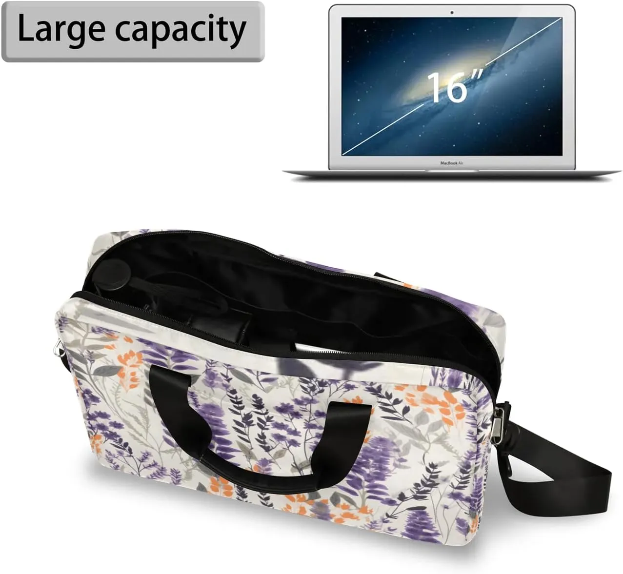 15.7 Inch Laptop Bag Computer Bag for Women Men Laptop Carrying Case with Adjustable Shoulder Strap