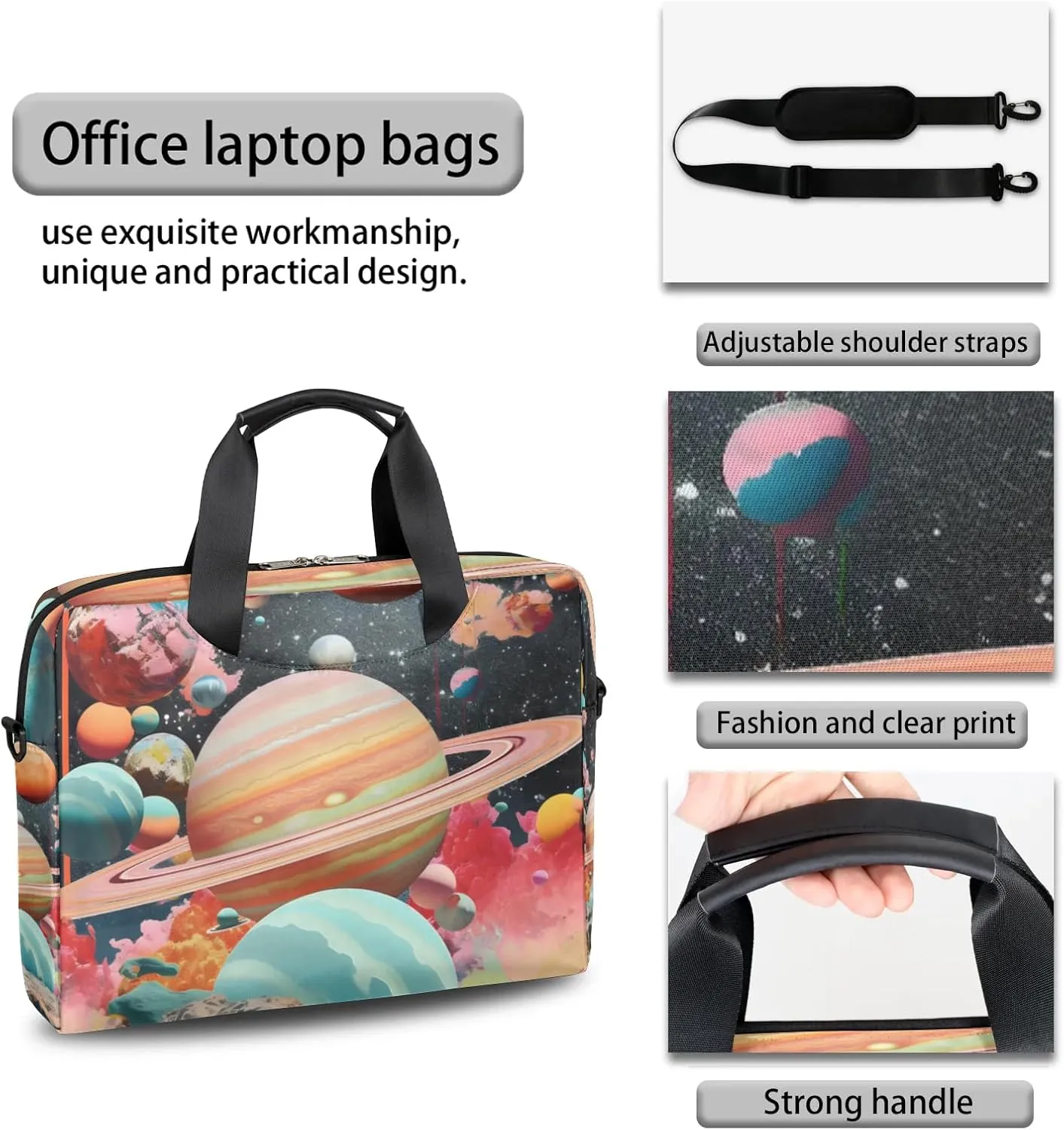 15.7 Inch Laptop Bag Computer Bag for Women Men Laptop Carrying Case with Adjustable Shoulder Strap