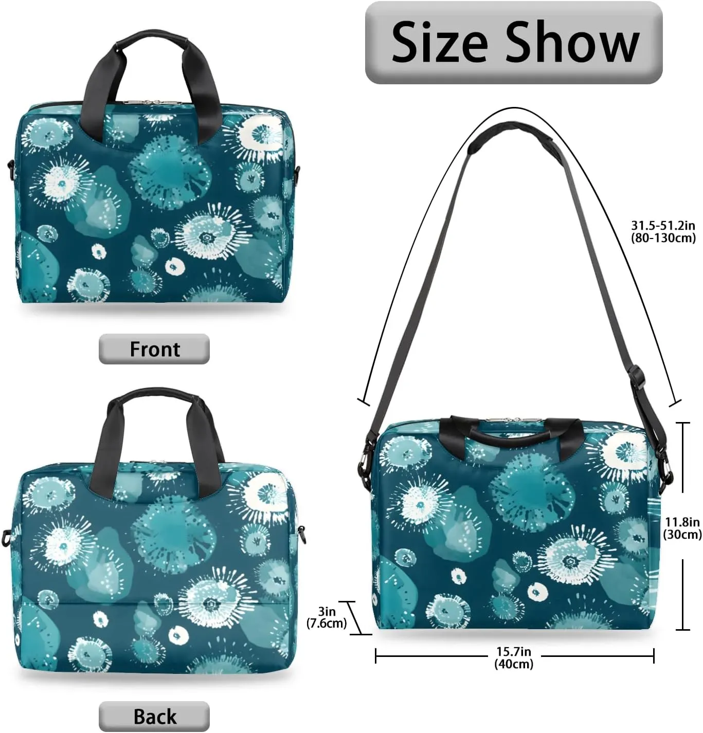 15.7 Inch Laptop Bag Computer Bag for Women Men Laptop Carrying Case with Adjustable Shoulder Strap