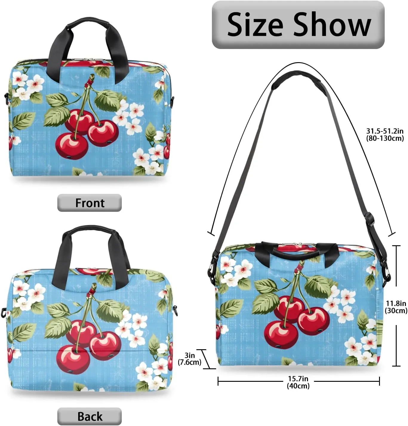 15.7 Inch Laptop Bag Computer Bag for Women Men Laptop Carrying Case with Adjustable Shoulder Strap