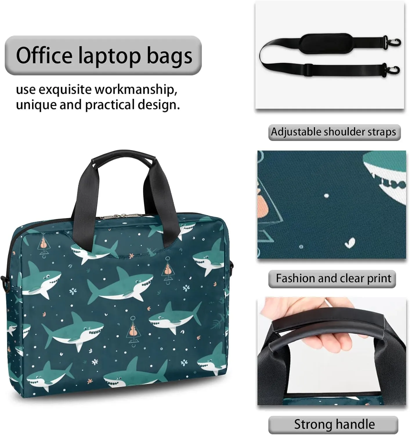 15.7 Inch Laptop Bag Computer Bag for Women Men Laptop Carrying Case with Adjustable Shoulder Strap