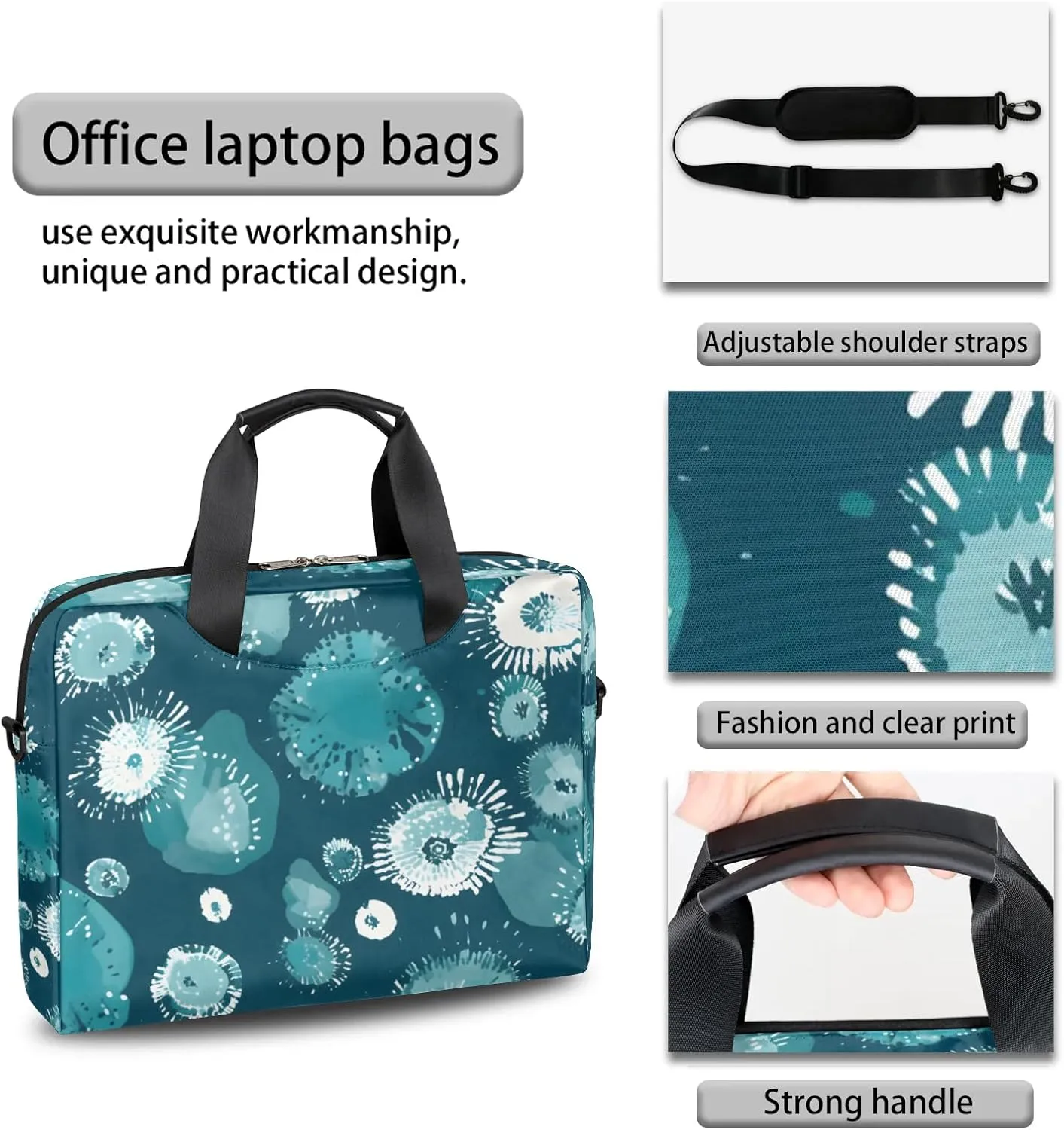 15.7 Inch Laptop Bag Computer Bag for Women Men Laptop Carrying Case with Adjustable Shoulder Strap