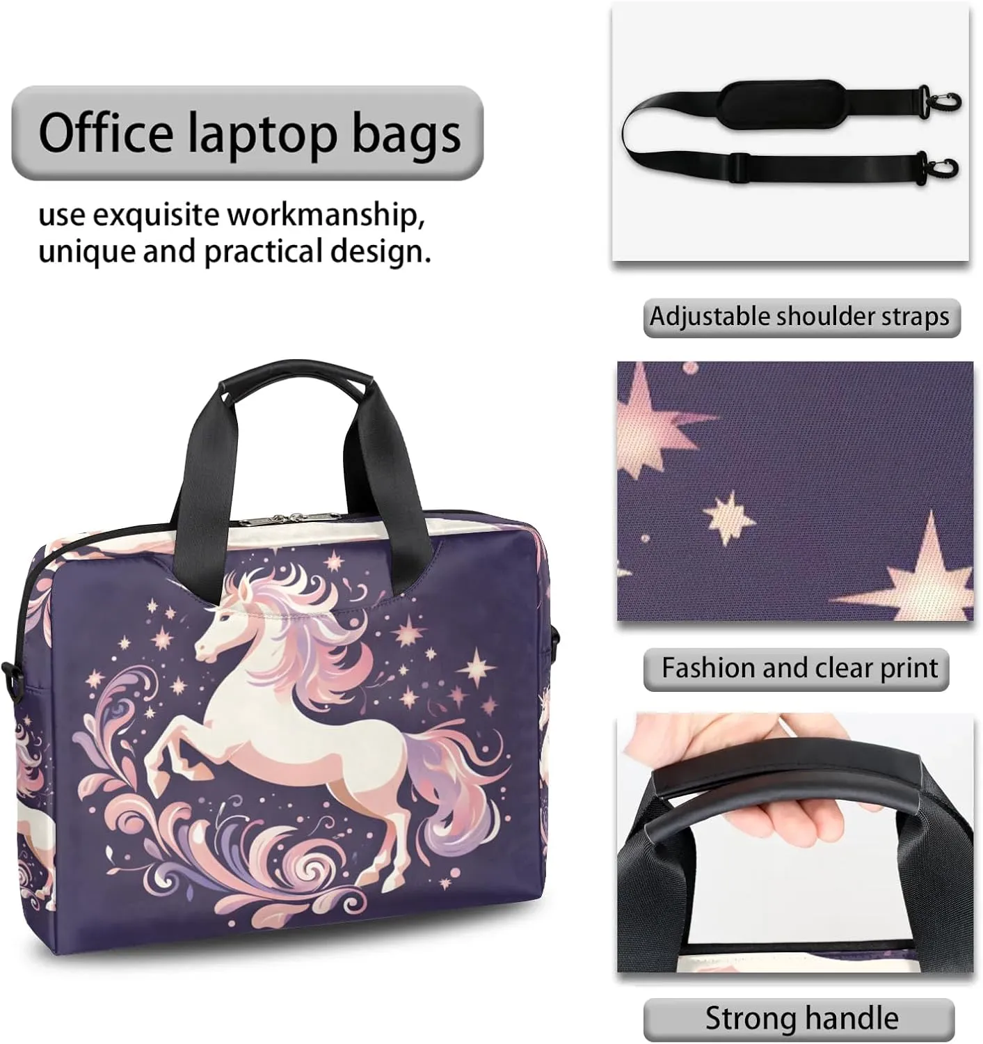 15.7 Inch Laptop Bag Computer Bag for Women Men Laptop Carrying Case with Adjustable Shoulder Strap