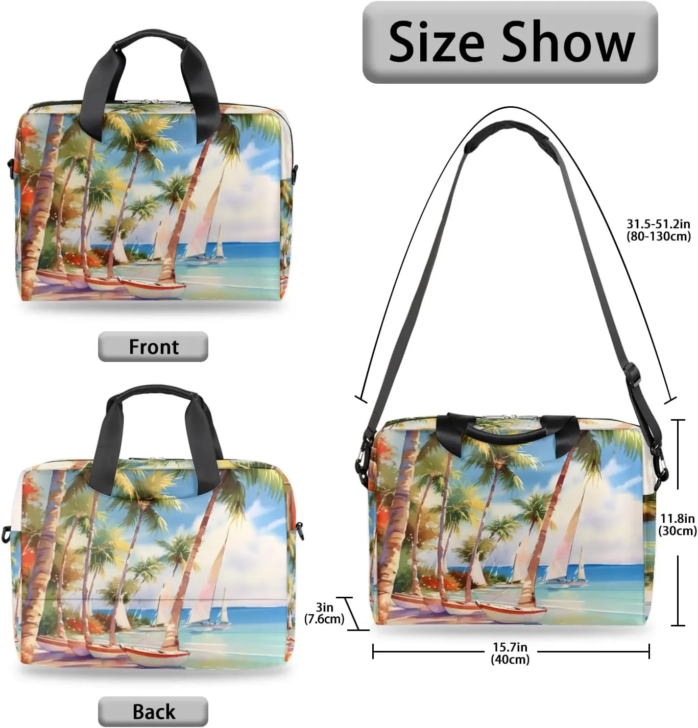 15.7 Inch Laptop Bag Computer Bag for Women Men Laptop Carrying Case with Adjustable Shoulder Strap