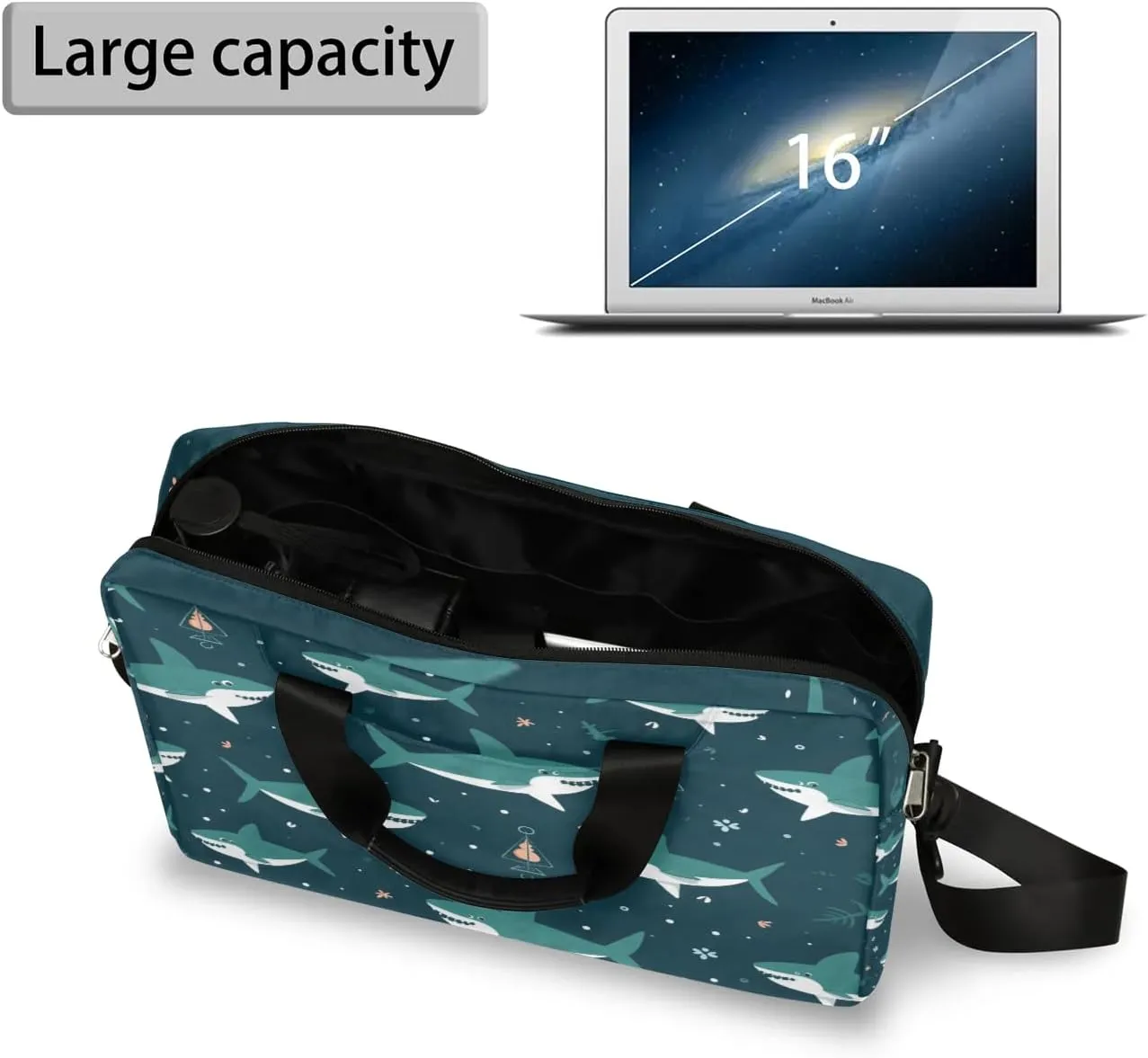 15.7 Inch Laptop Bag Computer Bag for Women Men Laptop Carrying Case with Adjustable Shoulder Strap
