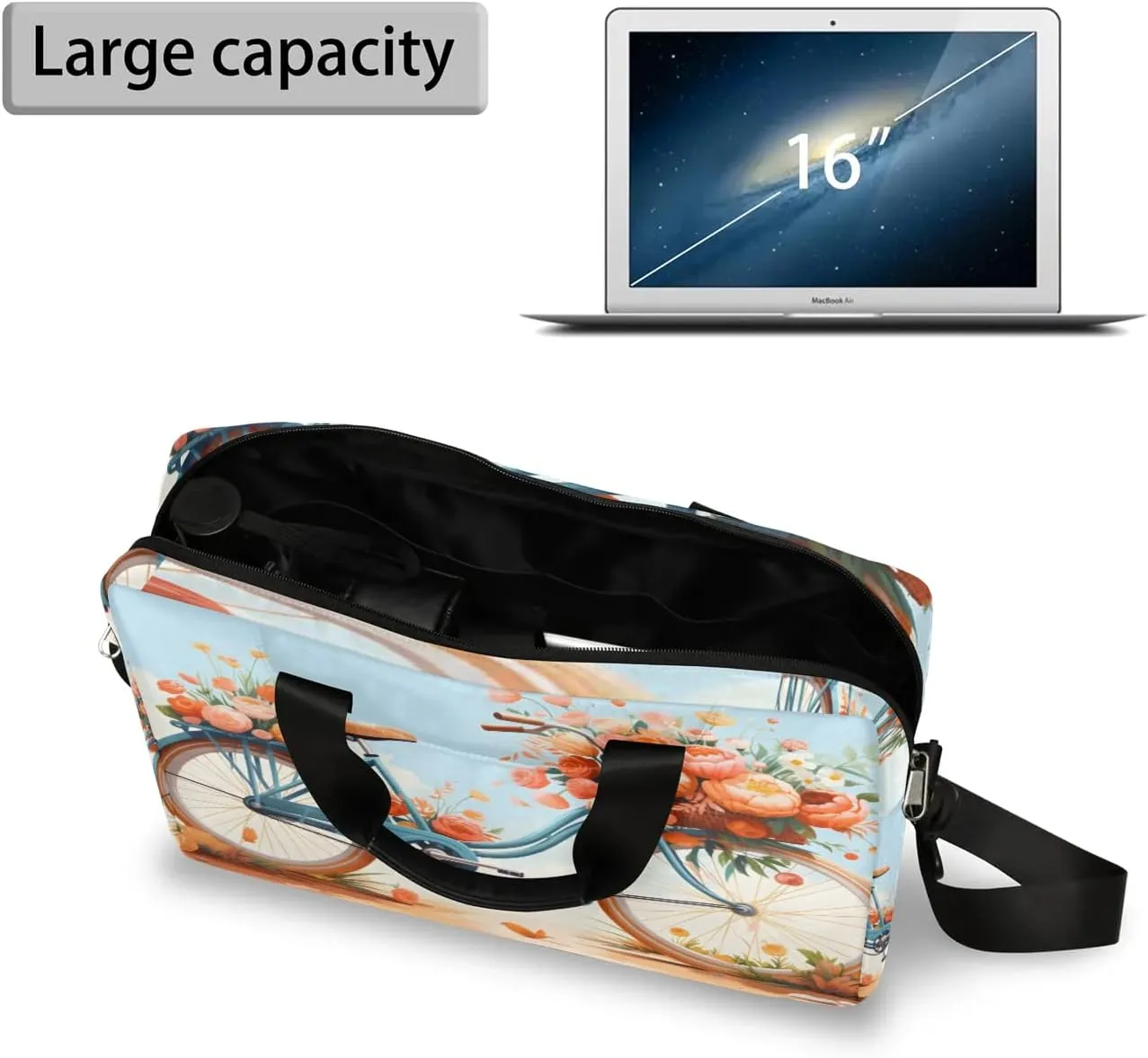 15.7 Inch Laptop Bag Computer Bag for Women Men Laptop Carrying Case with Adjustable Shoulder Strap
