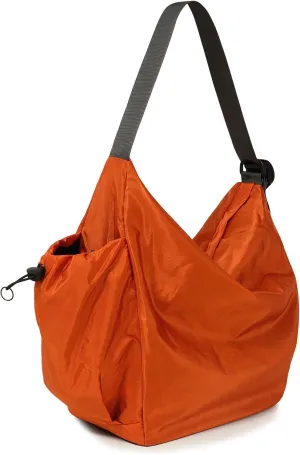 18L Soft Daily Crossbody Bag, Large Casual Shoulder Bag with Bottle Holder, Key Fob