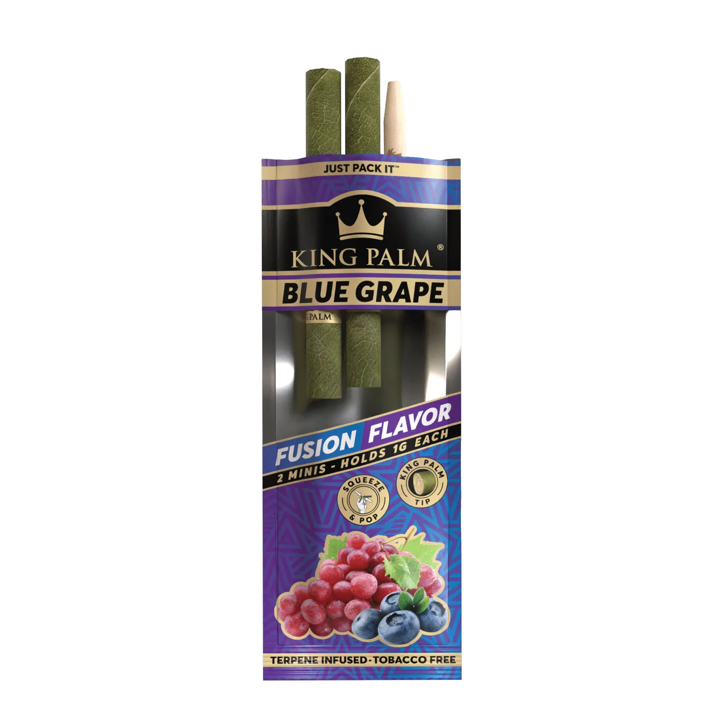 2 Mini Rolls - Blue Grape - Display Box - 20 Units Per Display