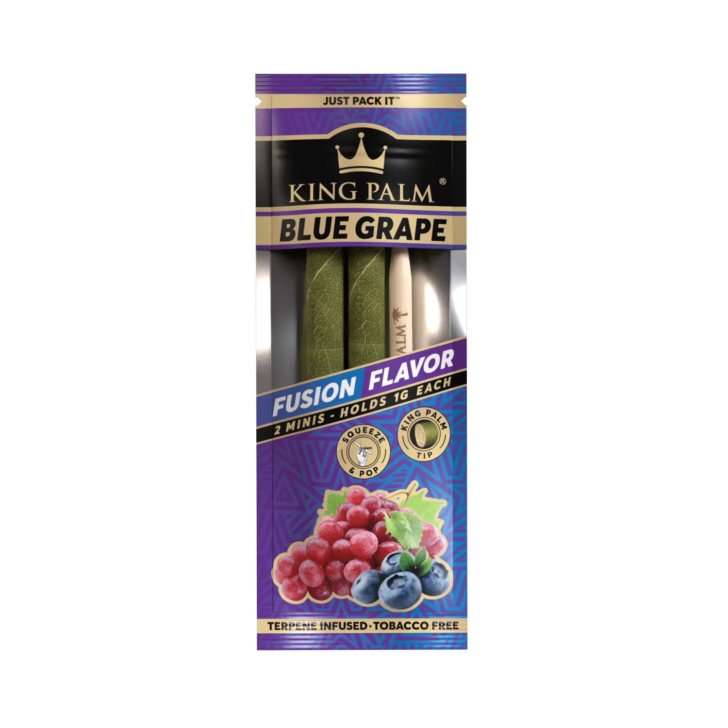 2 Mini Rolls - Blue Grape - Display Box - 20 Units Per Display