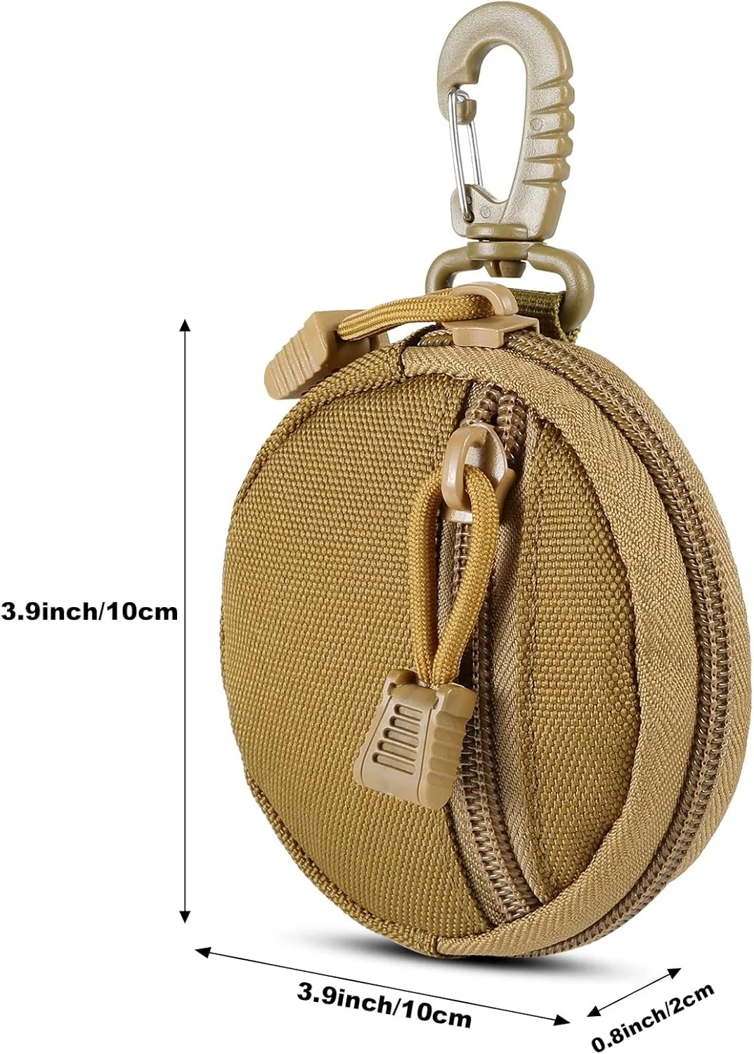 2 Pack Tactical Compact EDC Pouches Military Molle Utility Pouch Accessories Organizer Pouch Coin Purse Keychain Pocket Credit Card Holder Waist Pack