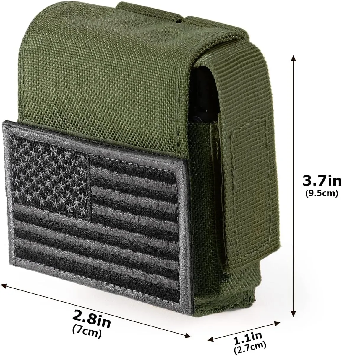 2 Pack Tactical Pouches, Molle EDC Compact Pouch Small Utility Pouch Accessories Battery Cigarette Case Card Holder Lighter Slot Mini Cigar Belt Waist Pack