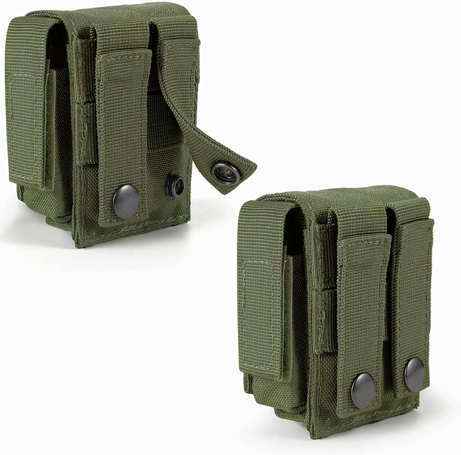 2 Pack Tactical Pouches, Molle EDC Compact Pouch Small Utility Pouch Accessories Battery Cigarette Case Card Holder Lighter Slot Mini Cigar Belt Waist Pack