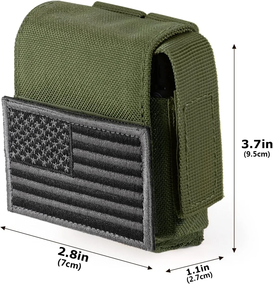 2 Pack Tactical Pouches, Molle EDC Compact Pouch Small Utility Pouch Accessories Battery Cigarette Case Card Holder Lighter Slot Mini Cigar Belt Waist Pack