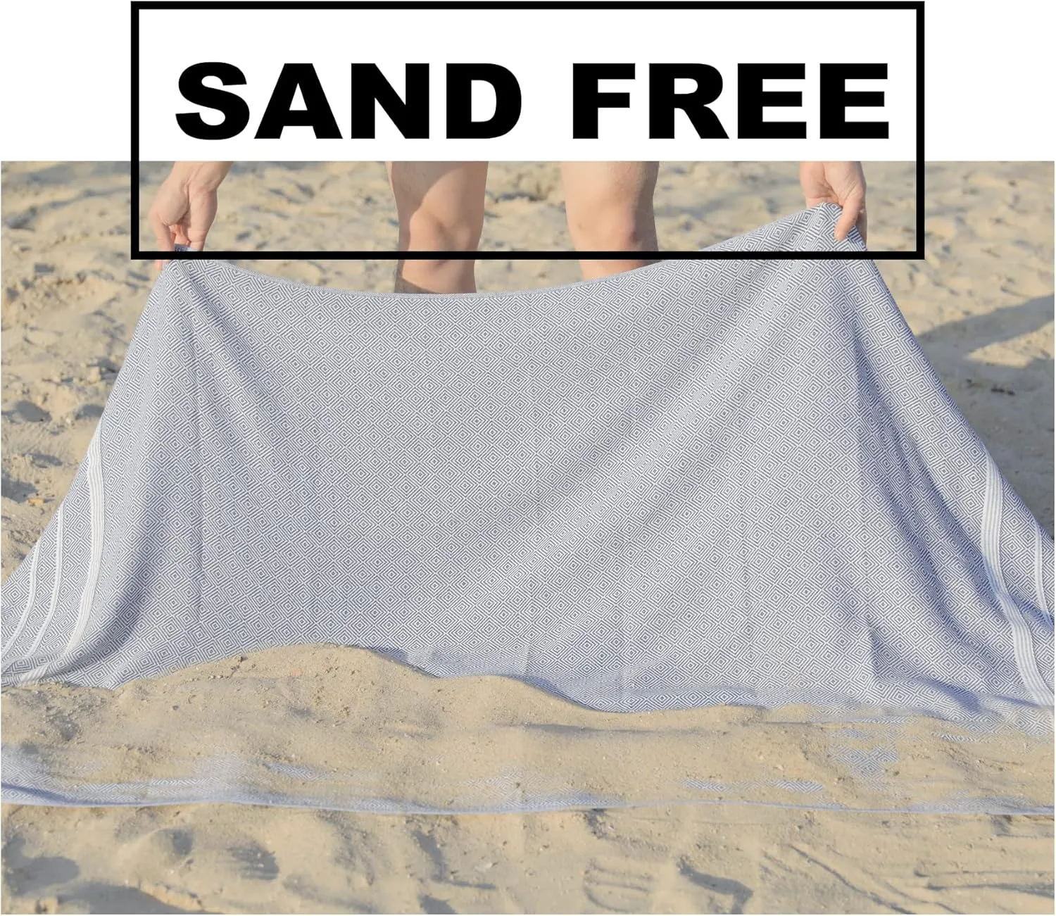 2 Packs Turkish Beach Towels Vacation Essentials Quick Dry Sand Free Oversized Bath Pool Swim Towel Extra Large XL Big Blanket Adult Travel Cruise Accessories Must Haves Clearance Stuff