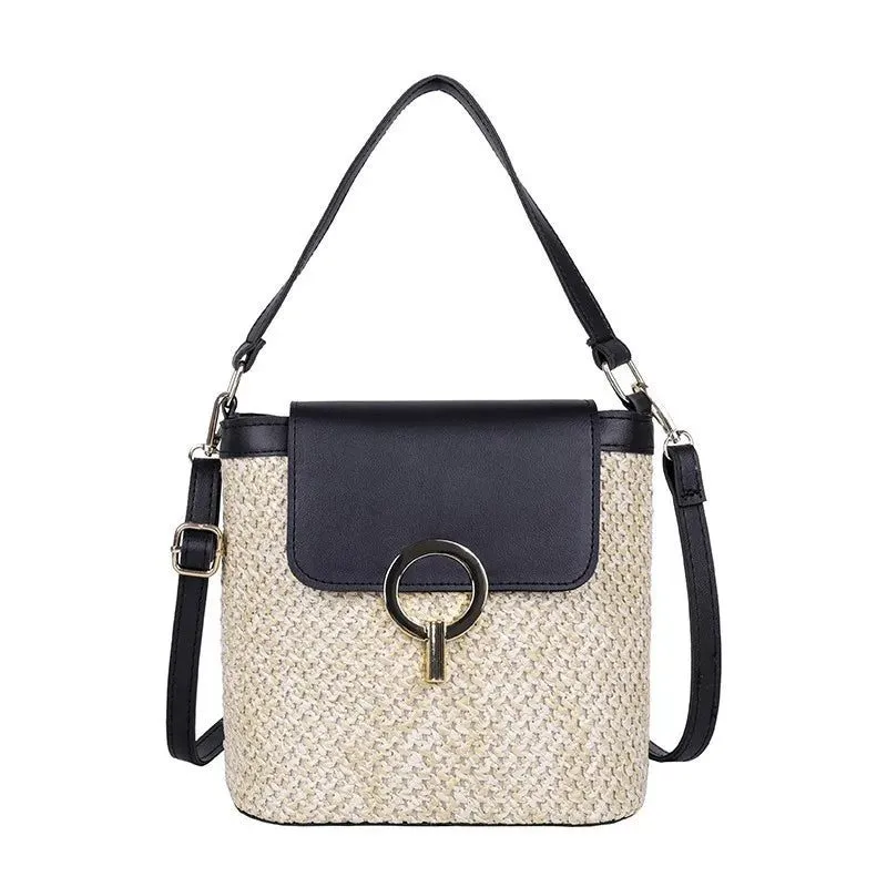 2023 Summer Small Straw Bucket Bags