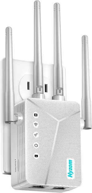 2025 WiFi Extender Signal Booster for Home & Outdoor - 5X Faster Internet Booster with Ethernet Port, Covers 10,000  Sq.Ft House & Yard | Long Range Wireless Repeater Amplifier, Works with Any Router