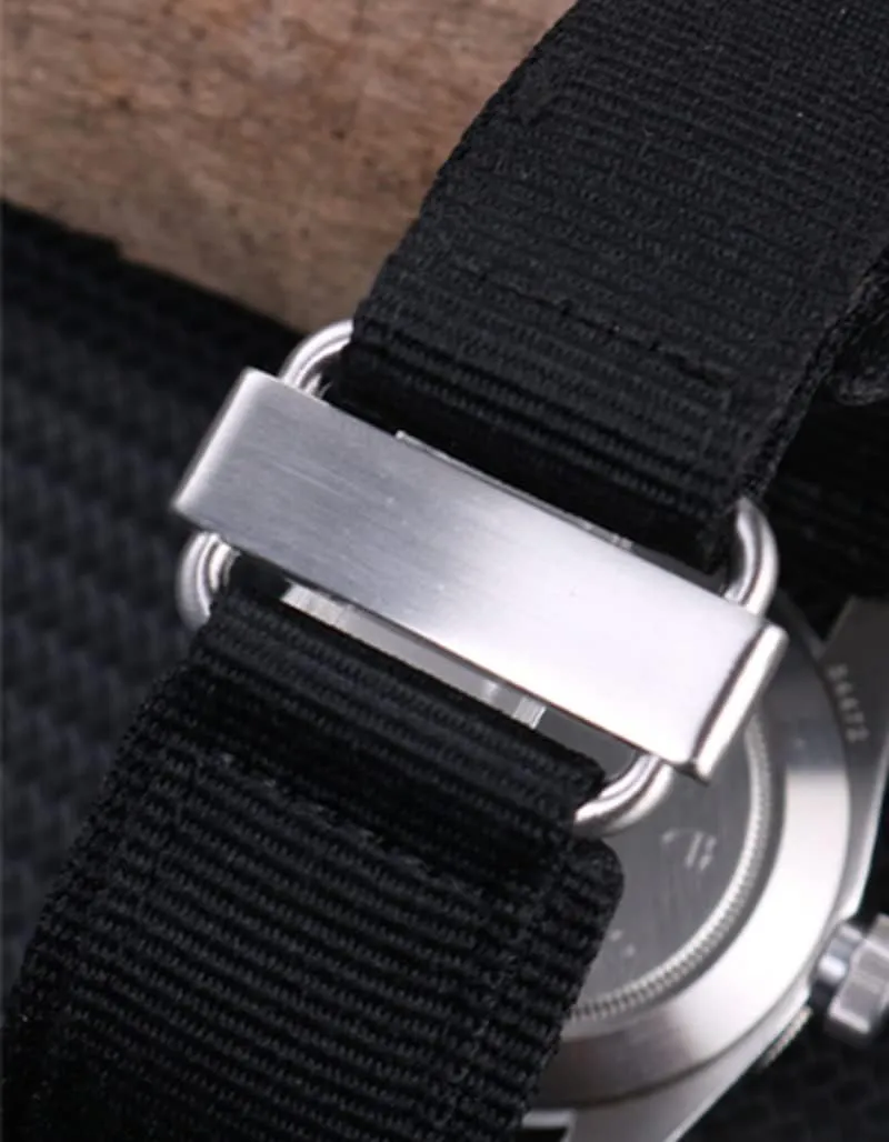 22mm/24mm Hook Loop Military Style band Adjustable-Length Velcro Nylon watch Strap Compatible with Panerai Bell & Ross watch