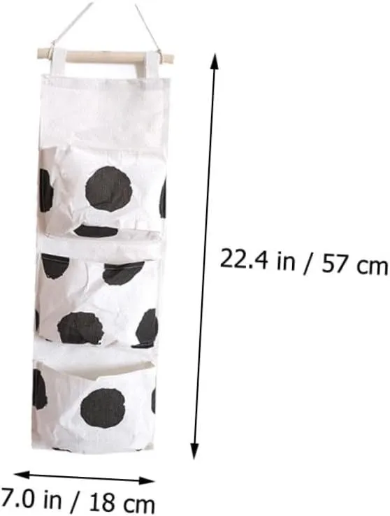 3 Pcs Hanging Toiletry Bag Towel Organizer Bag Wall Hanging Storage Cloth Material Air Permeability Multi-Purpose Pouch for Living Room/Bedroom