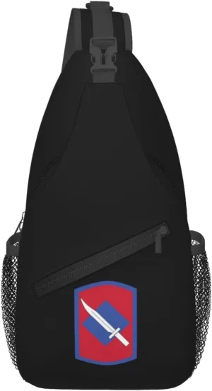 39Th Infantry Brigade Combat Team Shoulder Sleeve Insignia Crossbody Bags For Women Men Chest Backpack Gym Shoulder Bag Travel Outdoor Sports Casual Crossbody Bags