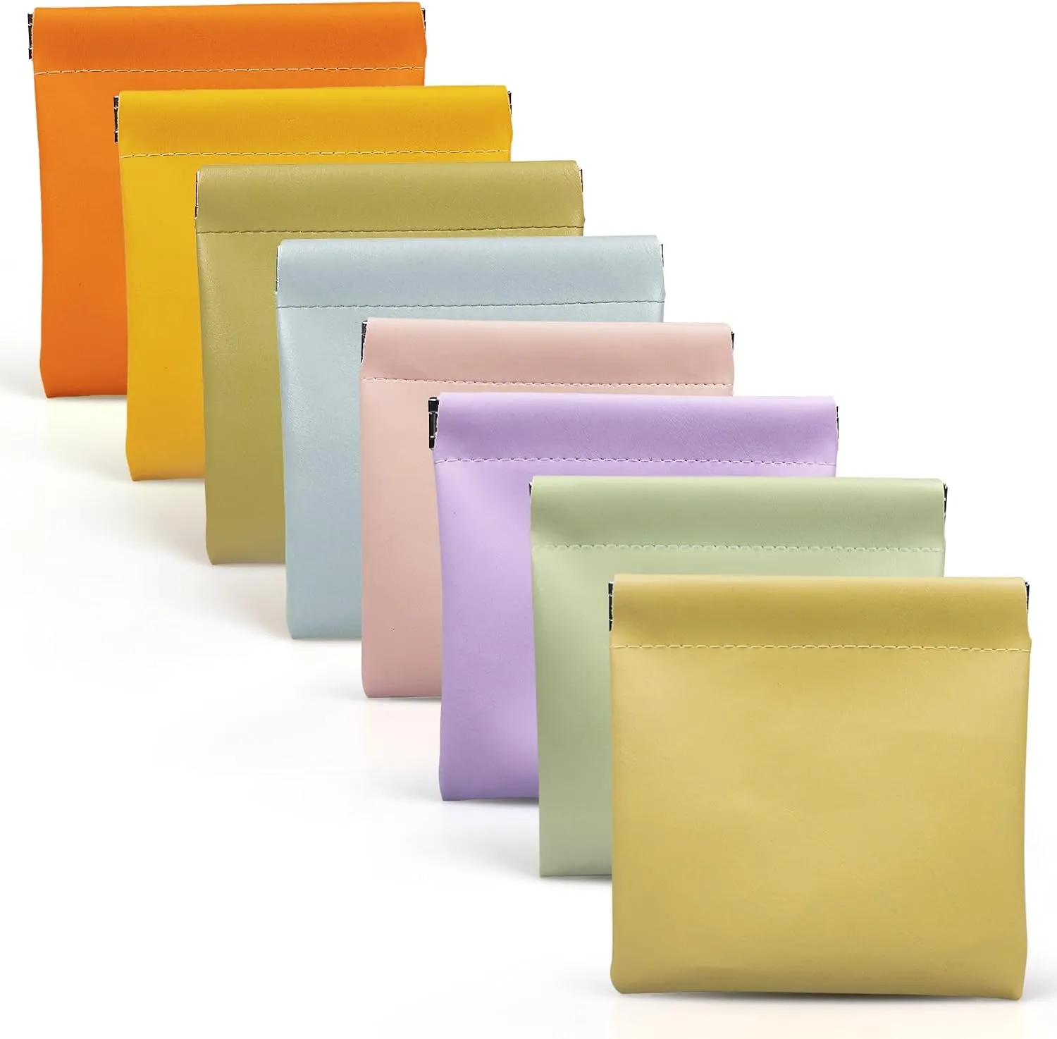 4.72″x4.72″ Small Pouches for Purse, 8PCS Cute Snap Closure Storages, Mini Organizer for Inside Large Makeup Bag, Organize Cosmetic, Lipstick, Jewelry, Coins in Women's Handbag/Tote/Travel