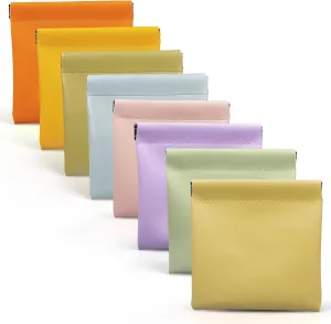 4.72″x4.72″ Small Pouches for Purse, 8PCS Cute Snap Closure Storages, Mini Organizer for Inside Large Makeup Bag, Organize Cosmetic, Lipstick, Jewelry, Coins in Women's Handbag/Tote/Travel