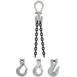 5/8" x 5' - Domestic Adjustable 2 Leg Chain Sling with Crosby Self-Locking Hooks - Grade 100